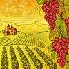 Vineyard Illustration diamond painting