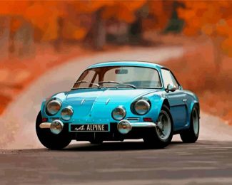 Vintage Alpine Car diamond painting