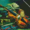 Violin And Books diamond painting