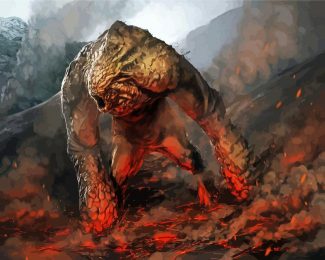 Volcano Golem diamond painting