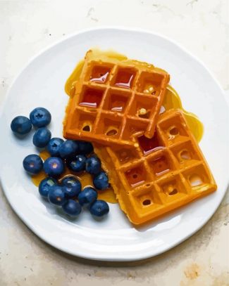 Waffle And Blueberries diamond painting