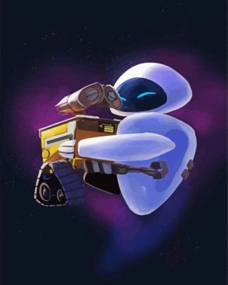 Wall E And Eve Hugging diamond painting