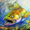 Waylleye Fish Art diamond painting