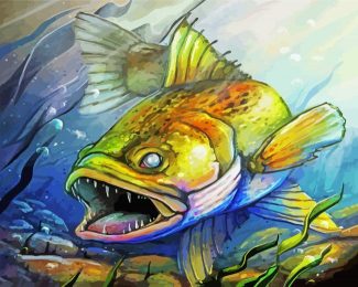 Waylleye Fish Art diamond painting