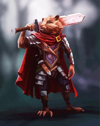 Warrior Hamster diamond painting