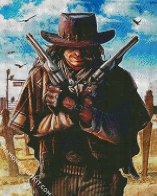 Western Cowboy Gunslinger diamond painting