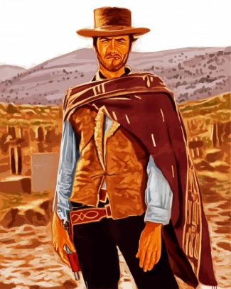 Western Clint Eastwood diamond painting