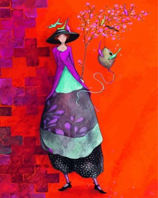 Whimsical Lady diamond painting