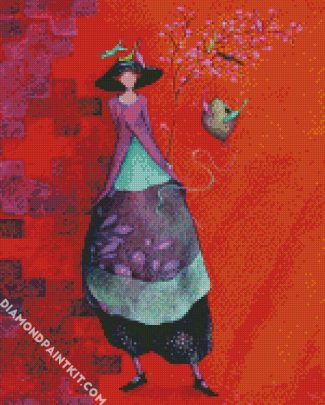 Whimsical Lady diamond painting