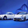 White Alpine Cars diamond painting