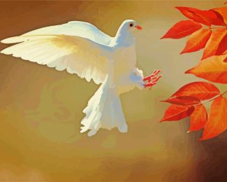 White Dove diamond painting