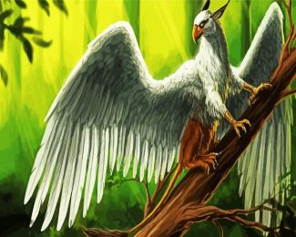 White Griffon diamond painting