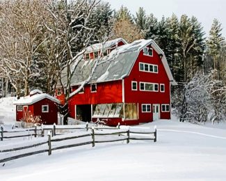 Winter Snow Vermont diamond painting