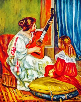 Woman With Guitar diamond painting