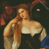 Woman With A Mirror By Tiziano diamond painting