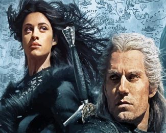 Yennefer And Geralt Of Rivia diamond painting