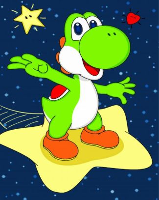 Yoshi Dinosaur diamond painting