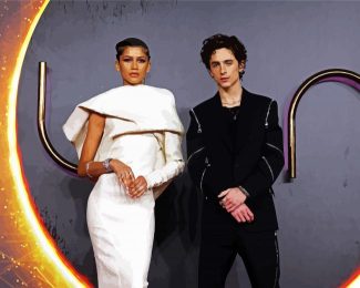 Zendaya And Timothe Chalamet diamond painting