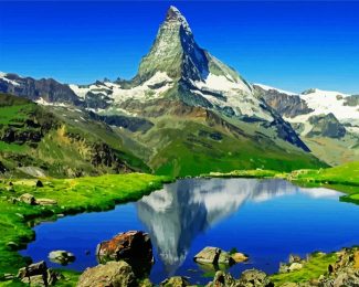 Zermatt Landscape diamond painting