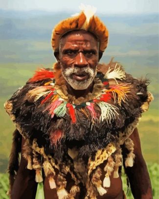 Zulu Man diamond painting