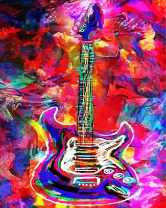 Abstract Guitar diamond painting