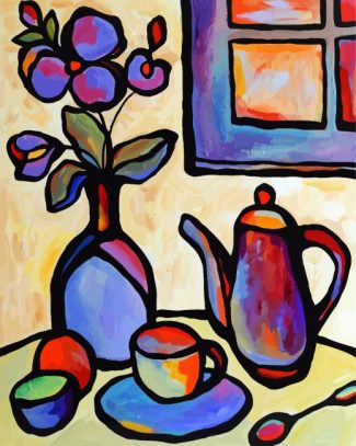 Abstract Teapot diamond painting