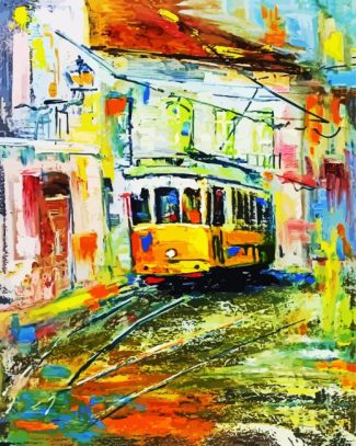 Abstract Tram diamond painting