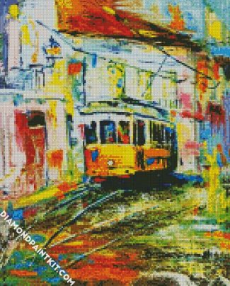 Abstract Tram diamond painting