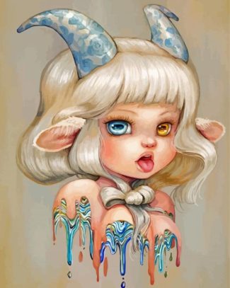 Adorable Capricorn diamond painting