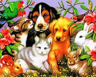 Adorable Pets diamond painting