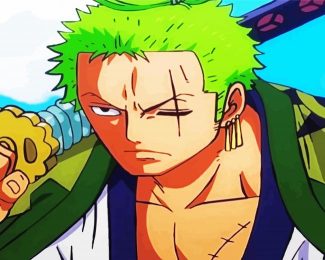 Aesthetic Roronoa Zoro diamond painting