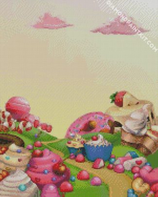 Aestehtic Candy Land diamond painting