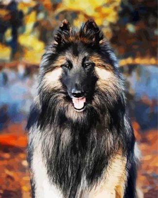 Aesthetic Belgian Tervuren diamond painting