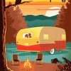 Aesthetic Camping Illustration diamond painting