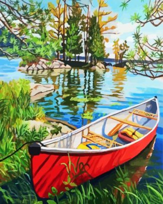 Aesthetic Canoeing art diamond painting