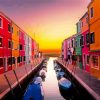 Aesthetic Case Colorate Burano Italy Europe diamond painting