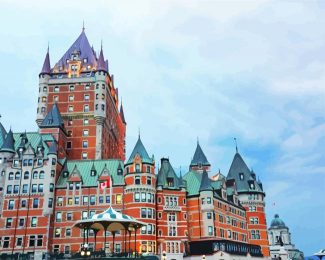 Aesthetic Fairmont Le Chateau Frontenac Canada diamond painting