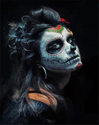 Aesthetic La Calavera Catrina diamond painting