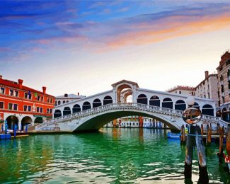 Aesthetic Rialto Bridge Burano diamond painting