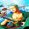 Aesthetic Roronoa Zoro One Piece diamond painting