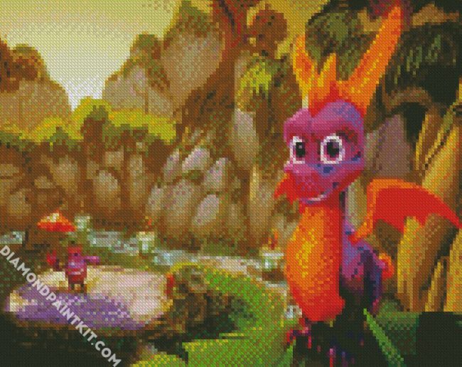 Aesthetic Spyro diamond painting