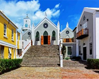 Aesthetic St Peter Church Bermuda diamond painting