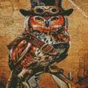 Vintage Steampunk Owl diamond painting