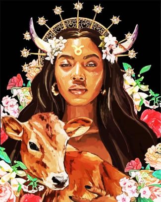 Aesthetic Taurus Lady diamond painting