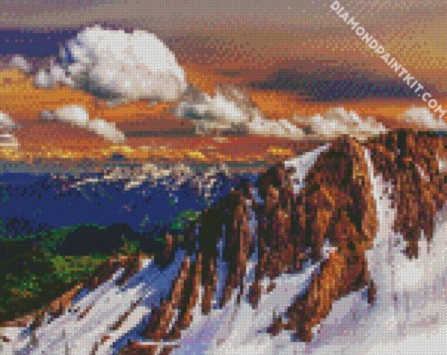 Aesthetic Utah Mountains diamond painting