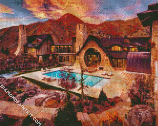 Aesthetic Utah Mountains Landscape diamond painting