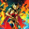 Aesthetic Wonder Woman Illustration diamond painting