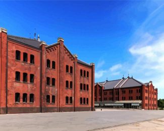 Aesthetic Yokohama Red Brick Warehouse diamond painting