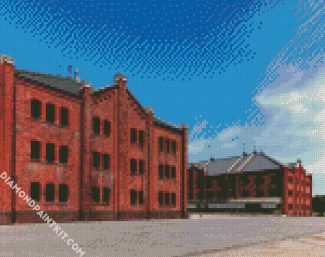 Aesthetic Yokohama Red Brick Warehouse diamond painting