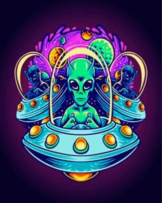 Aesthetic Alien Illustration diamond painting